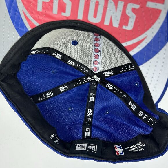 Detroit Pistons Logo Royal Draft New Era 9Fifty Snapback Hat Cap Blue 7 3/8 NBA - Picture 7 of 11